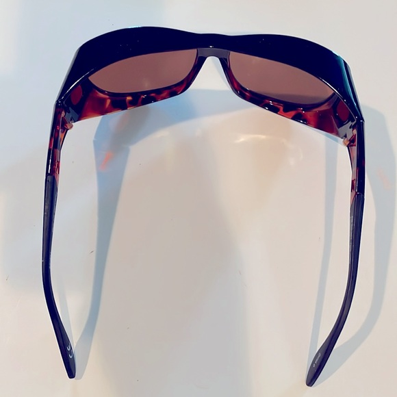 Polar Optics Polarized Unisex FO-001 Tortoise Driver Fits Over Sunglasses & Case - Picture 5 of 12